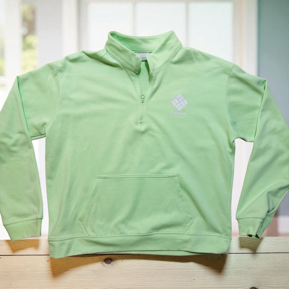 Columbia Mint Green Half-Zip Pullover
